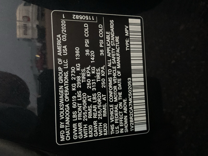 2021 Volkswagen Atlas