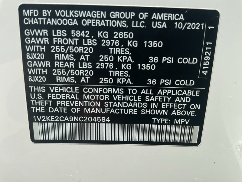 2022 Volkswagen Atlas Cross Sport