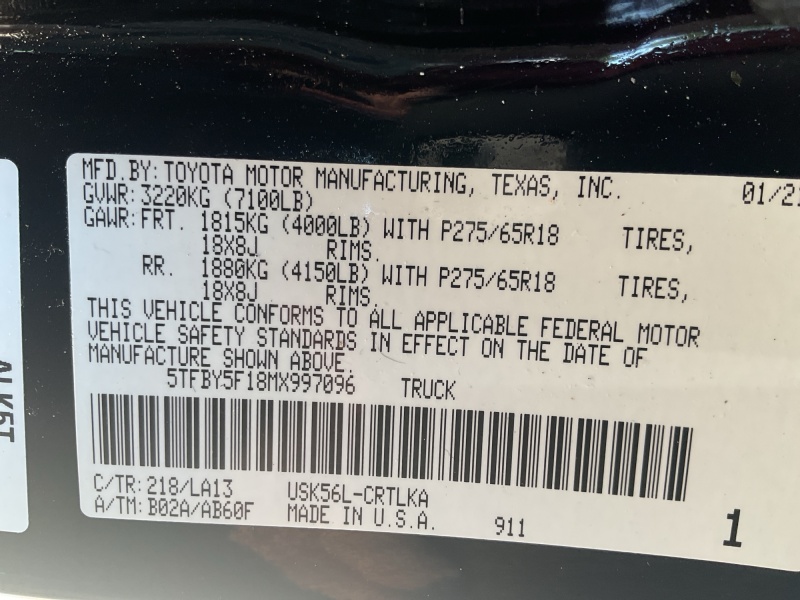 2021 Toyota Tundra 4WD
