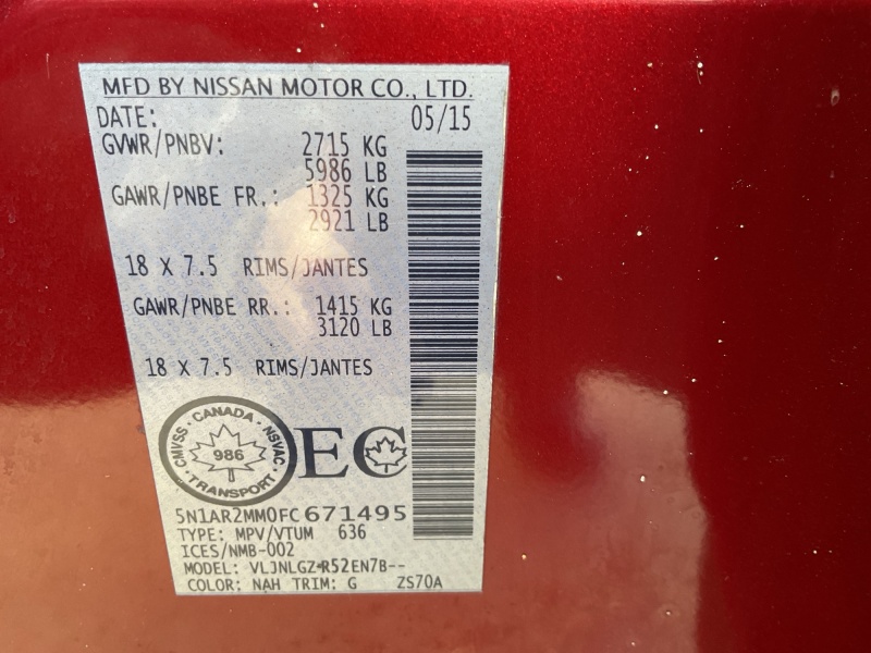 2015 Nissan Pathfinder