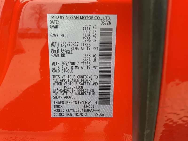 2026 Nissan Frontier