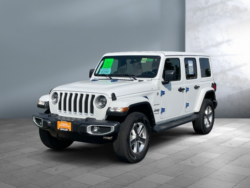 Used 2022 Jeep Wrangler Unlimited Sahara with VIN 1C4HJXEG0NW277041 for sale in Sioux Falls, SD