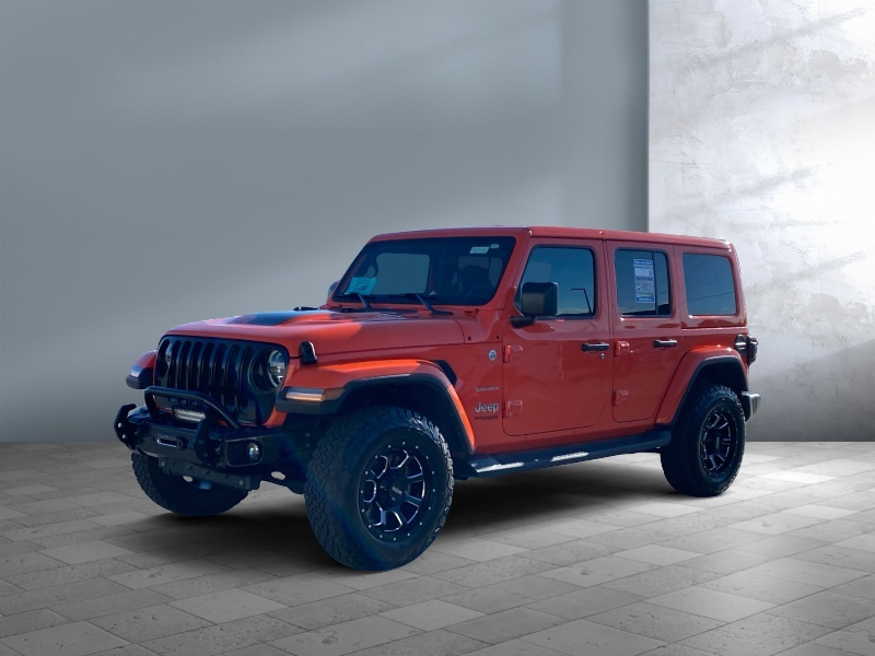 Used 2020 Jeep Wrangler Unlimited Sahara with VIN 1C4HJXEG9LW112618 for sale in Sioux Falls, SD