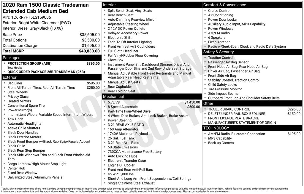 2020 Ram 1500 Classic