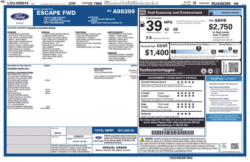 2024 Ford Escape Hybrid