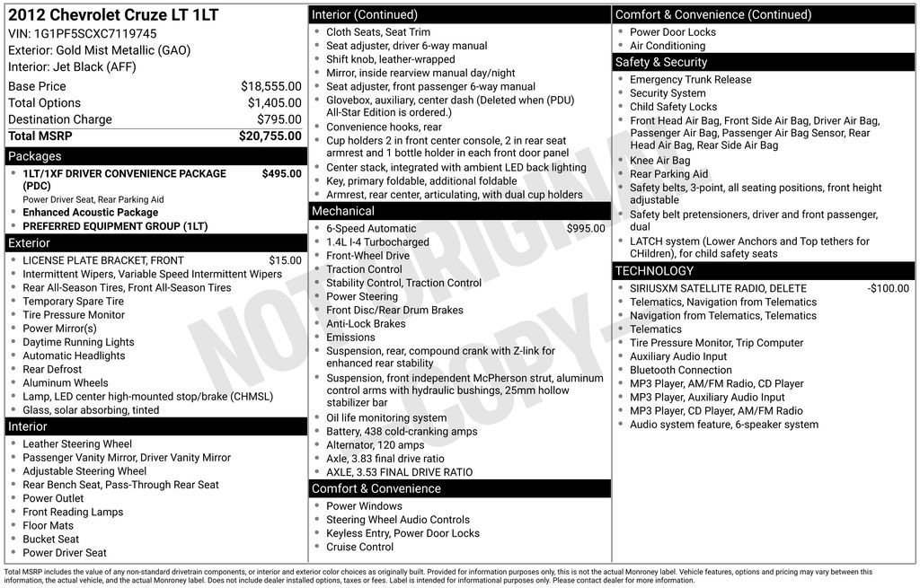 2012 Chevrolet Cruze