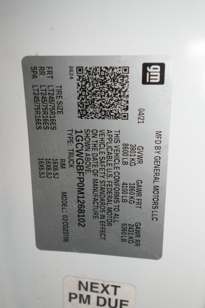 2021 Chevrolet Express 2500