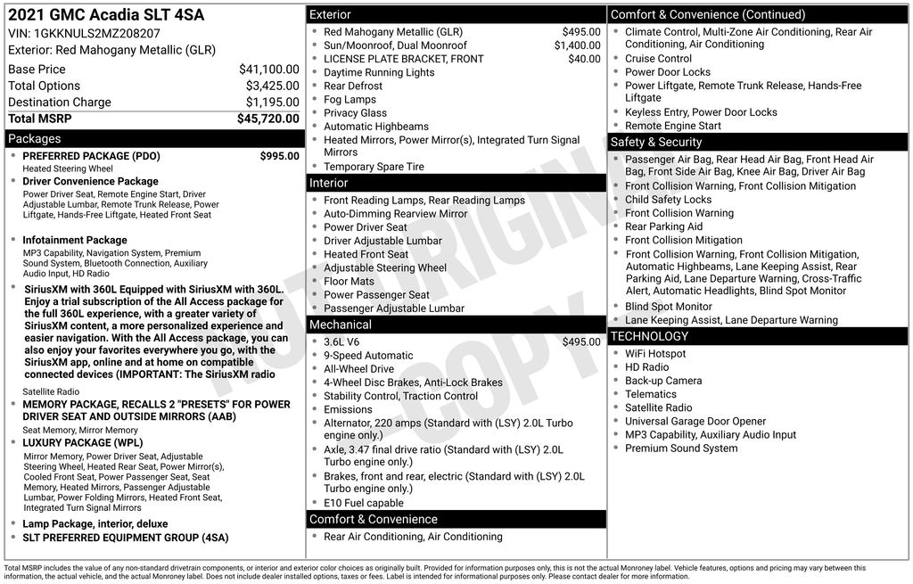 2021 GMC Acadia