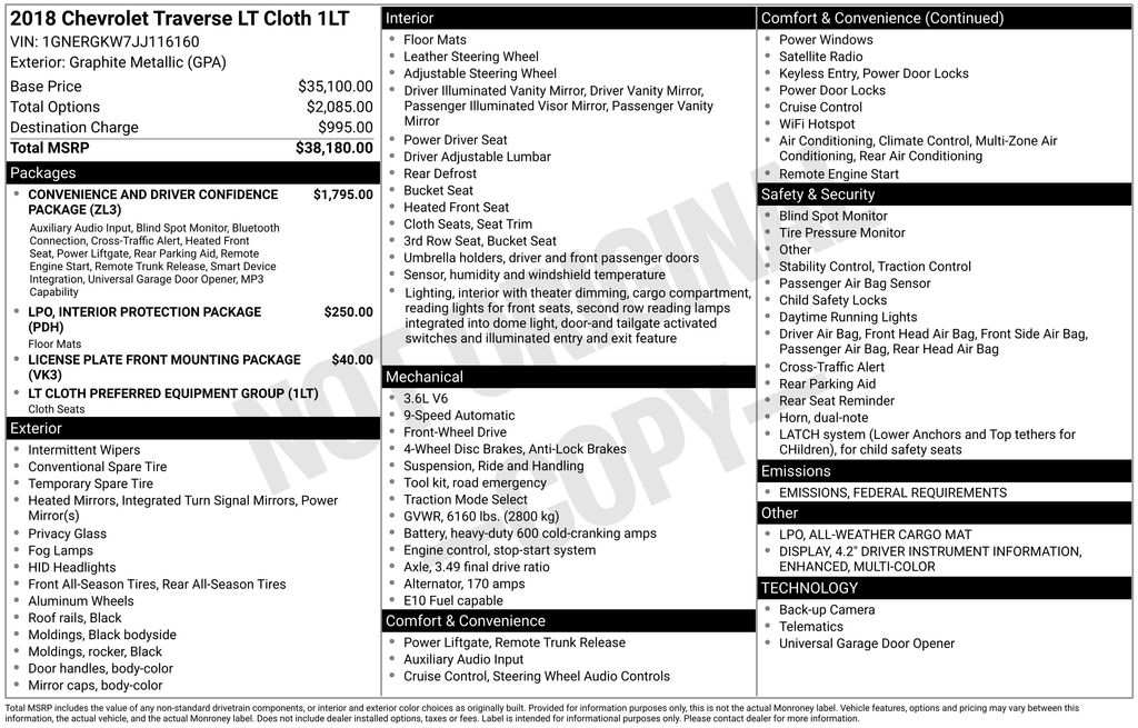 2018 Chevrolet Traverse