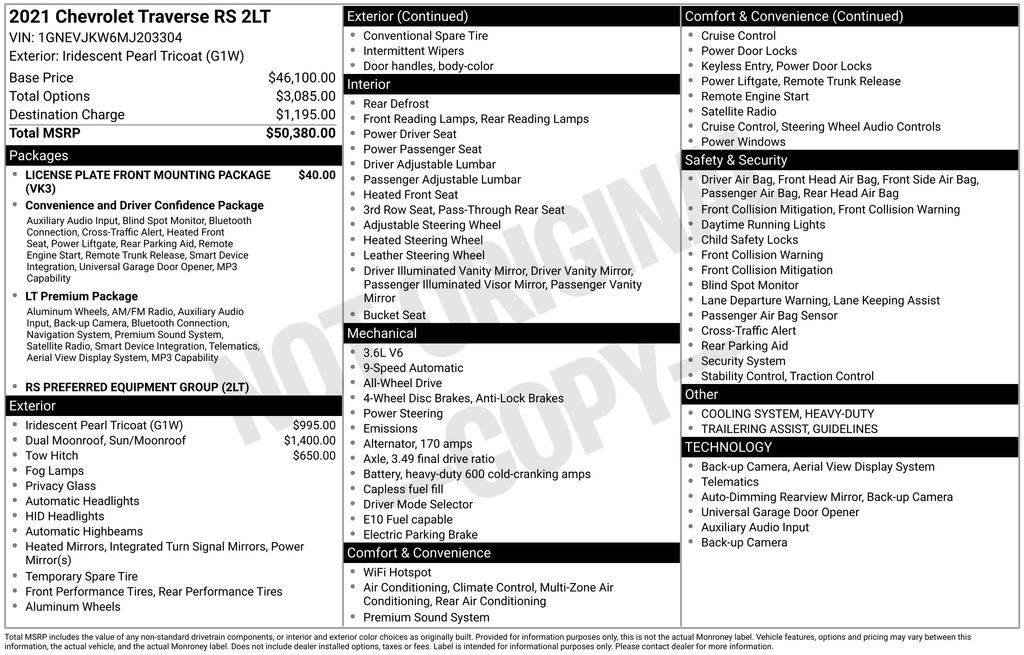 2021 Chevrolet Traverse