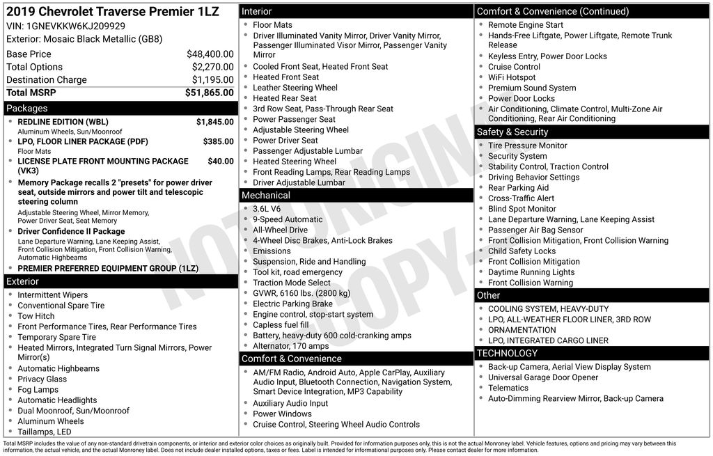 2019 Chevrolet Traverse
