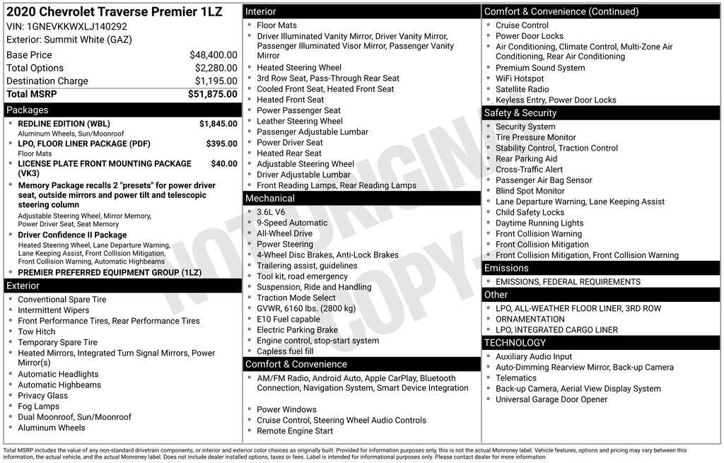 2020 Chevrolet Traverse