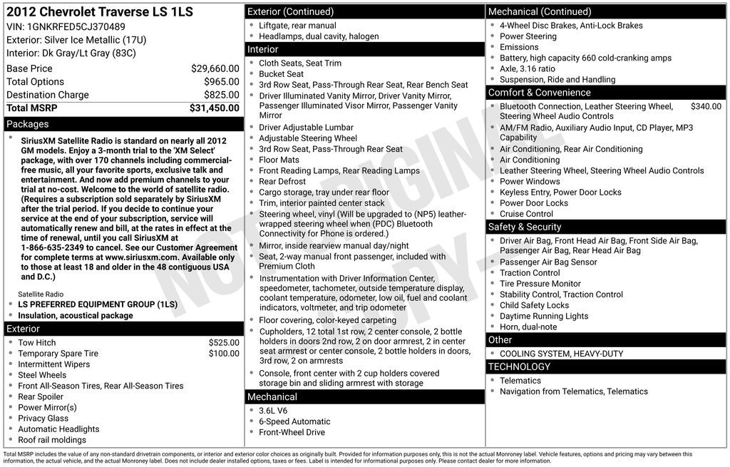 2012 Chevrolet Traverse