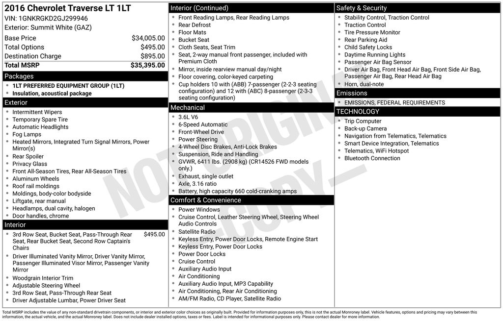 2016 Chevrolet Traverse