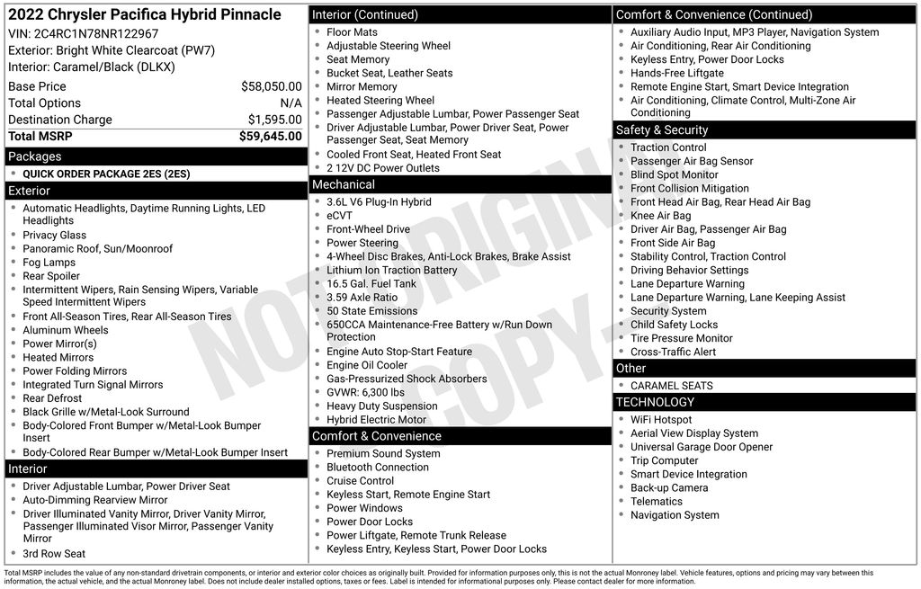 2022 Chrysler Pacifica Hybrid