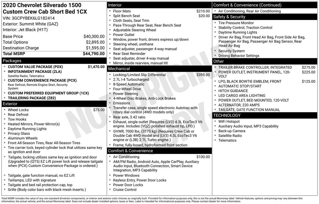 2020 Chevrolet Silverado 1500