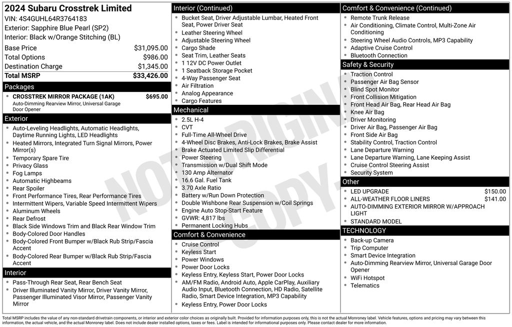 2024 Subaru Crosstrek
