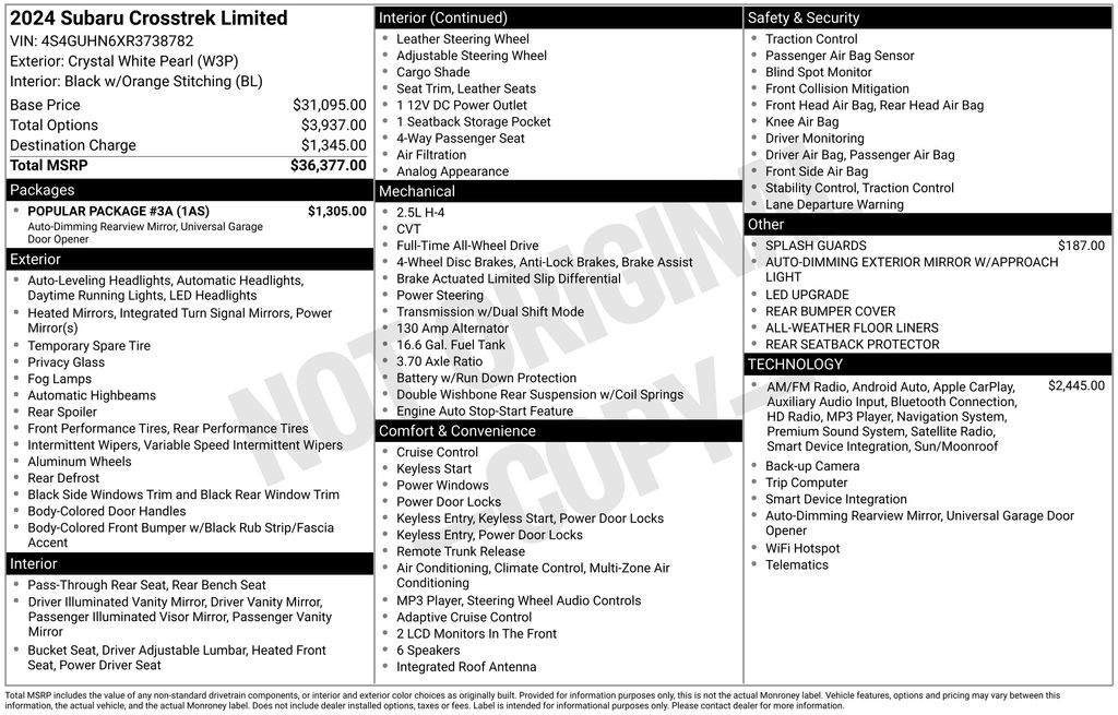 2024 Subaru Crosstrek