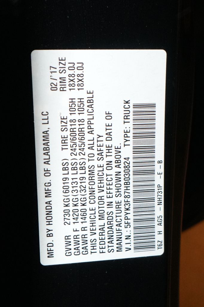 2017 Honda Ridgeline