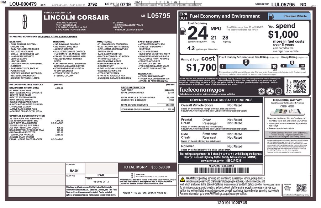 2020 Lincoln Corsair