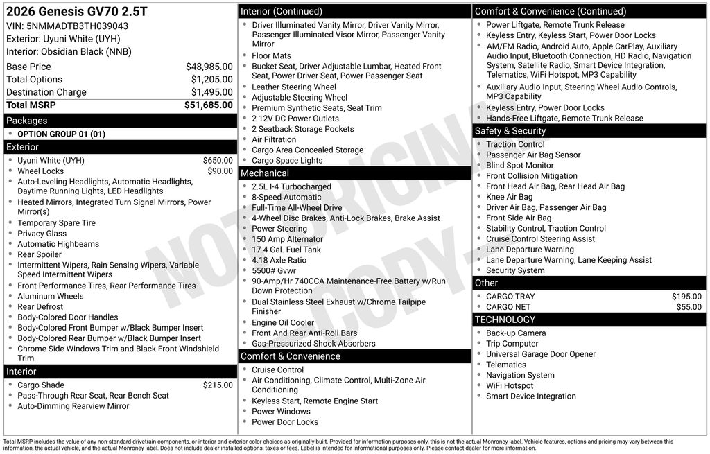 2026 Genesis GV70