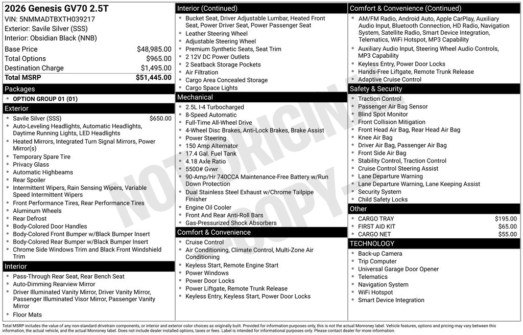 2026 Genesis GV70
