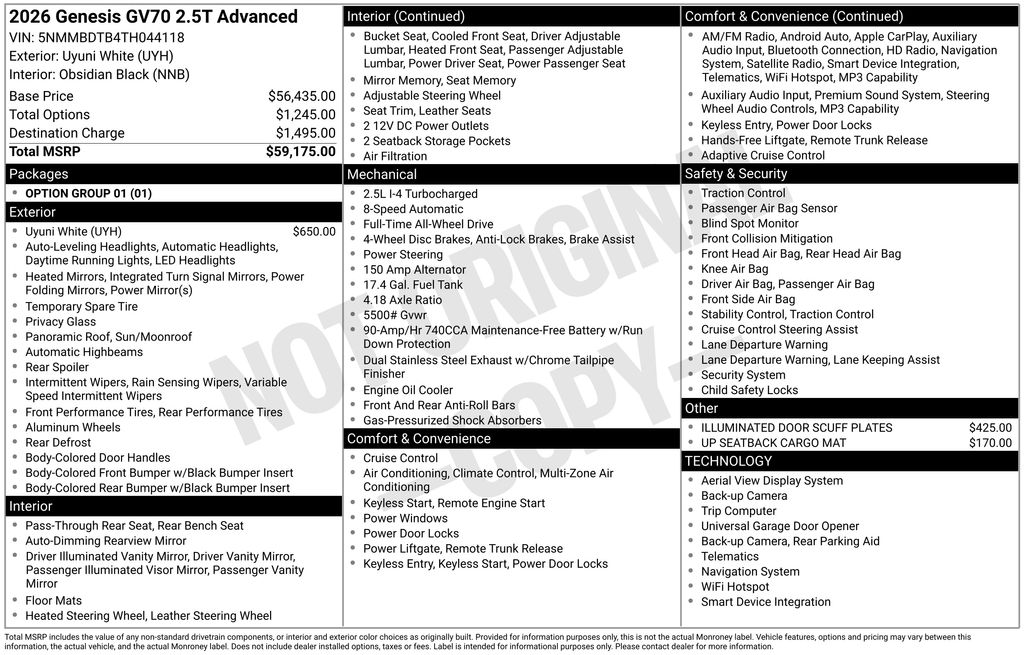 2026 Genesis GV70