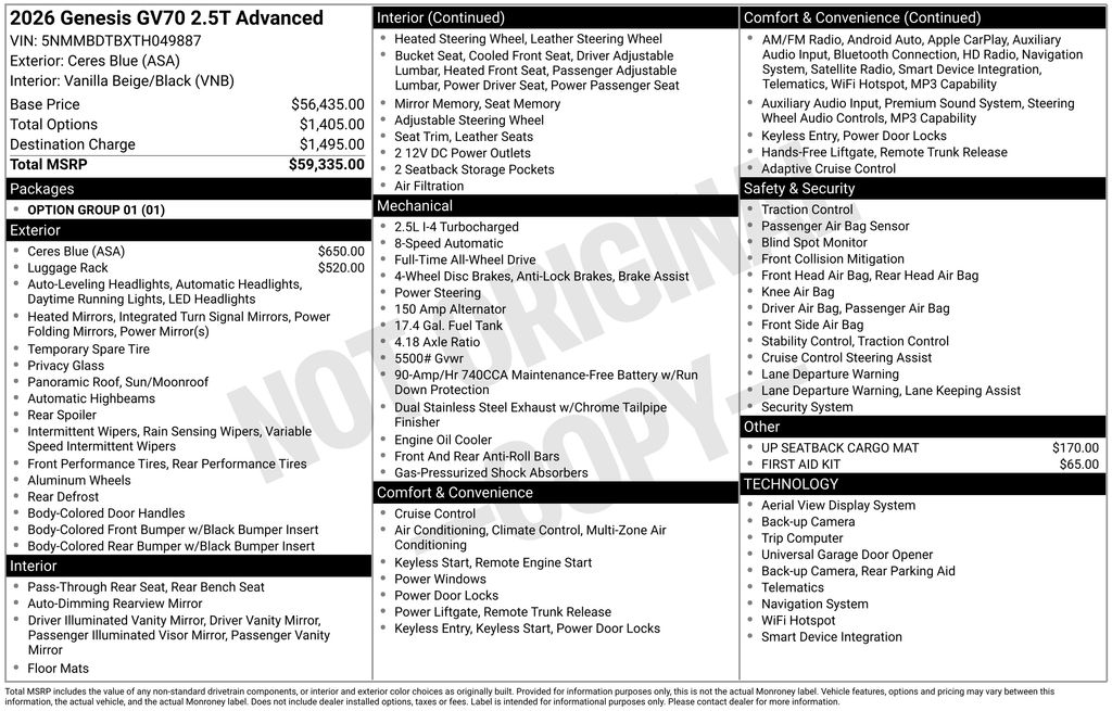 2026 Genesis GV70
