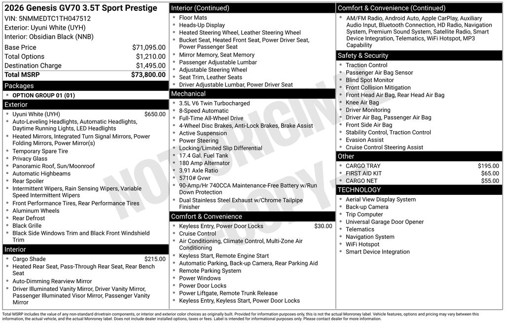 2026 Genesis GV70