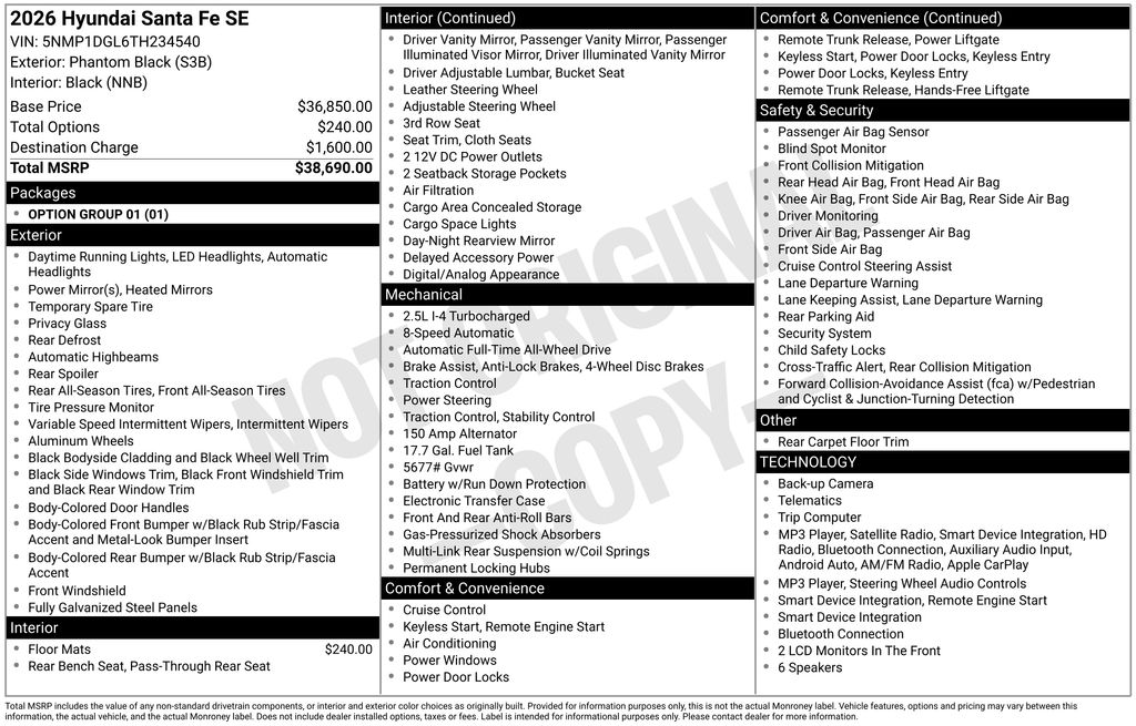 2026 Hyundai Santa Fe