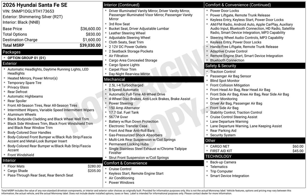 2026 Hyundai Santa Fe