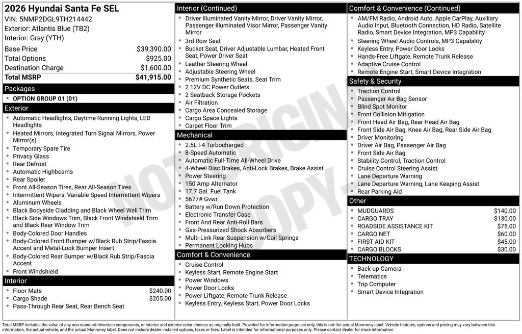 2026 Hyundai Santa Fe