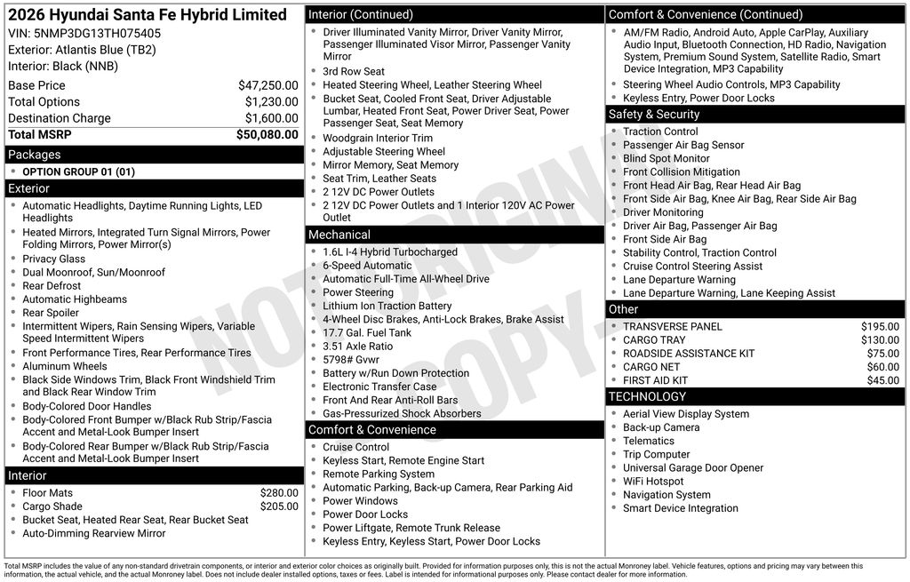 2026 Hyundai Santa Fe Hybrid