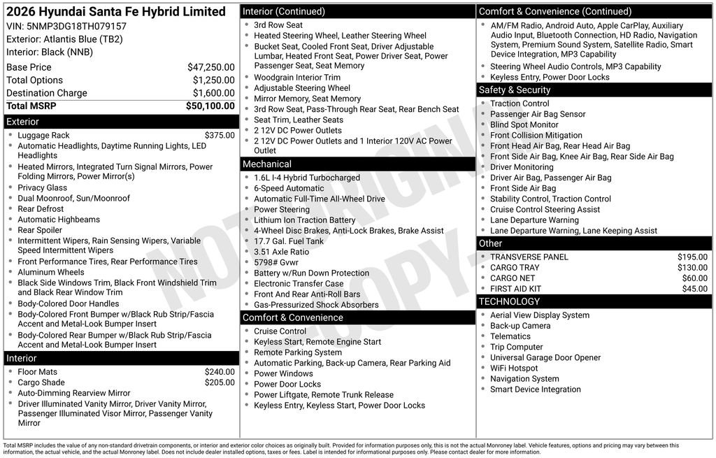 2026 Hyundai Santa Fe Hybrid