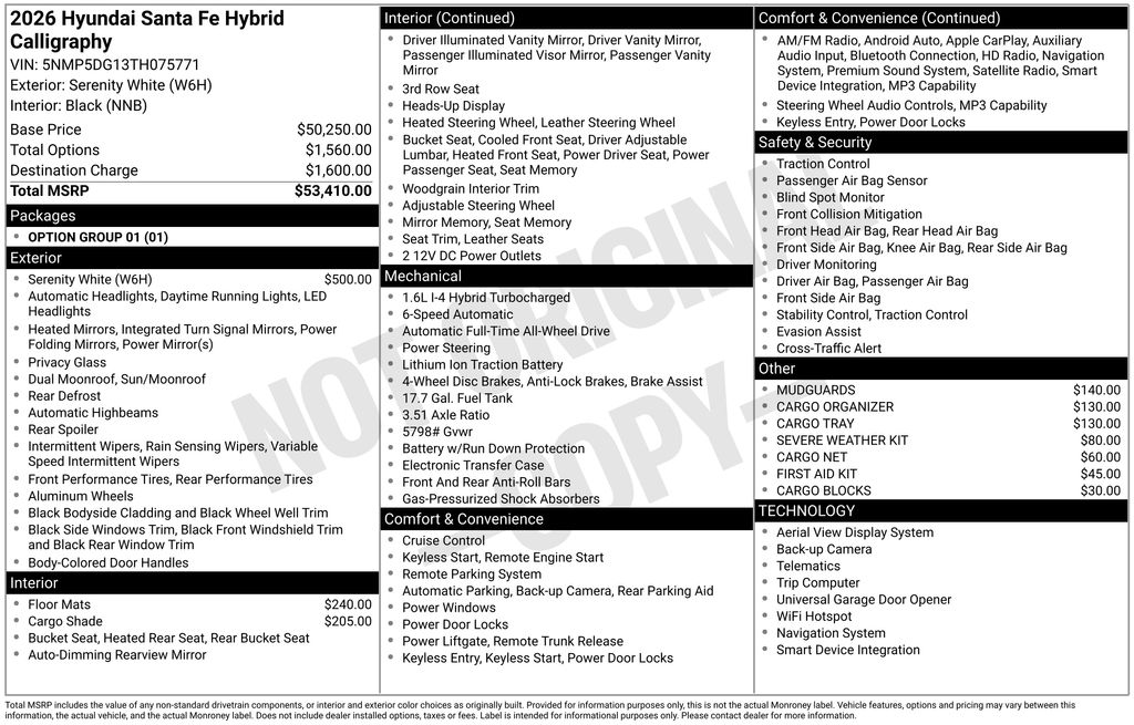2026 Hyundai Santa Fe Hybrid