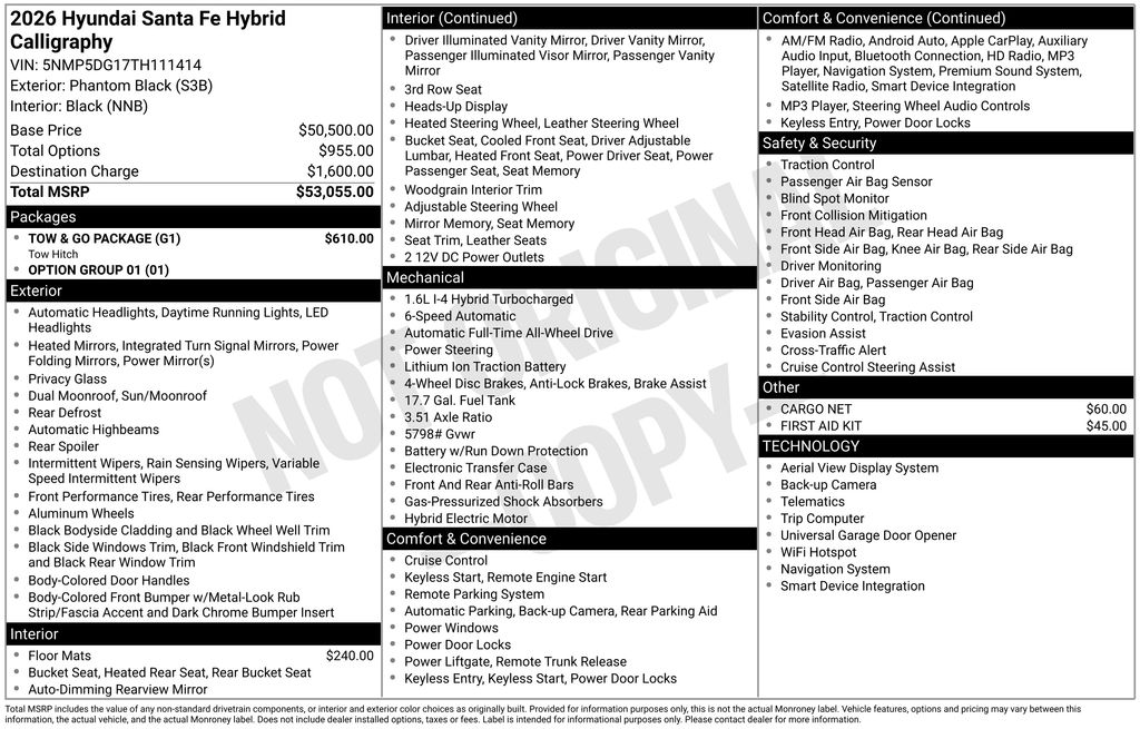2026 Hyundai Santa Fe Hybrid
