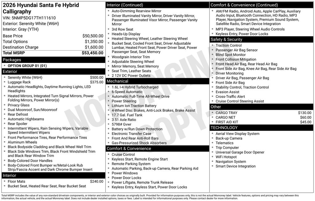 2026 Hyundai Santa Fe Hybrid