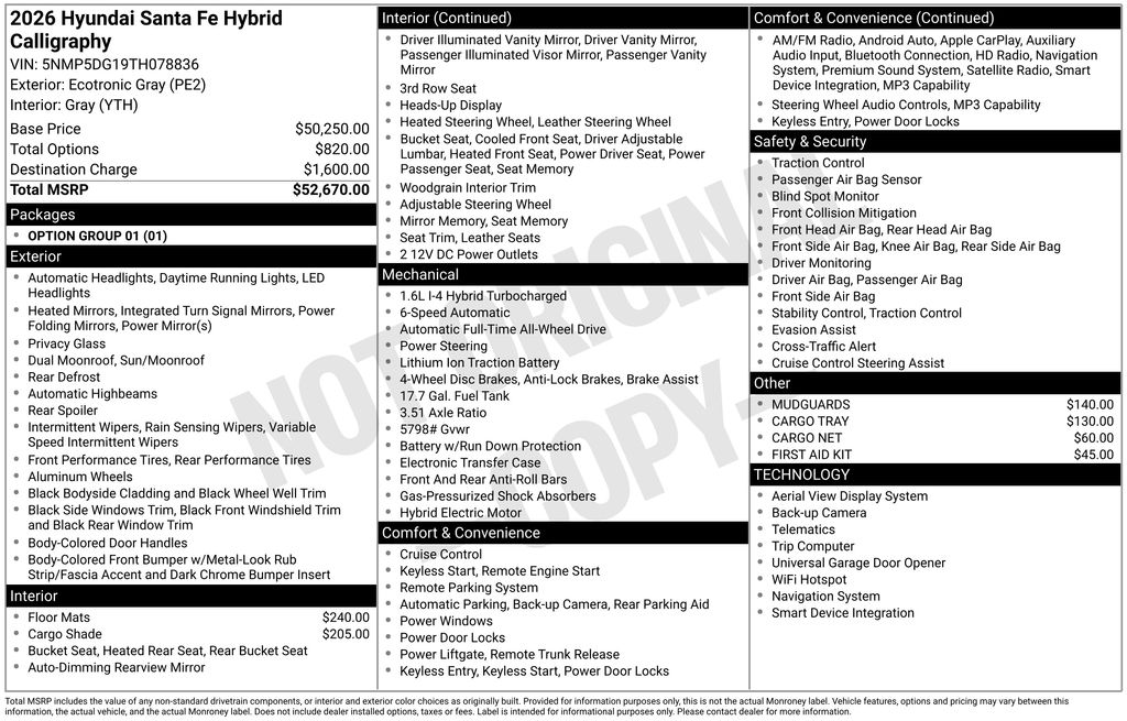 2026 Hyundai Santa Fe Hybrid