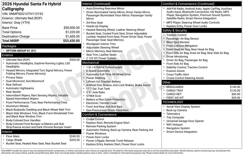 2026 Hyundai Santa Fe Hybrid