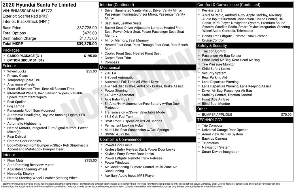 2020 Hyundai Santa Fe