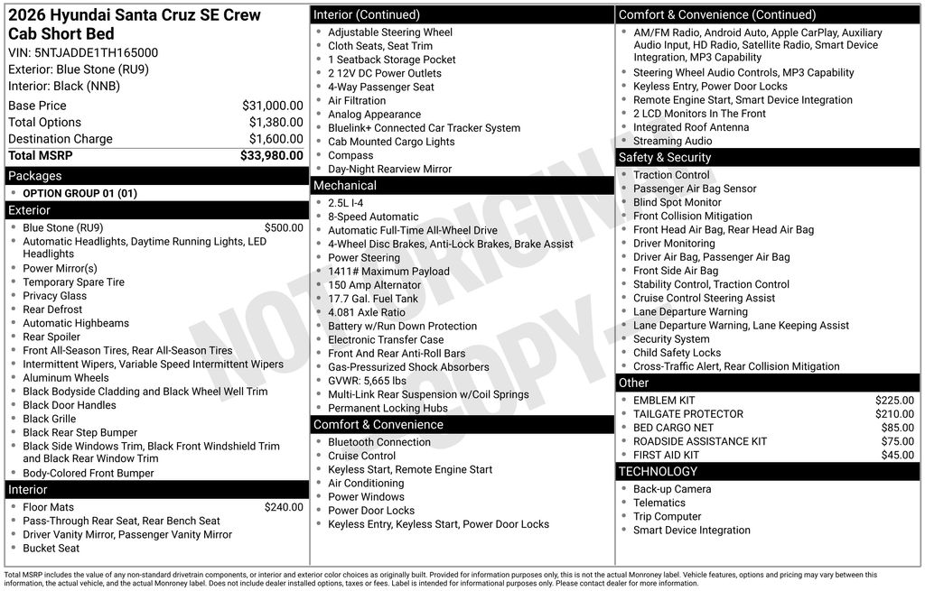 2026 Hyundai Santa Cruz