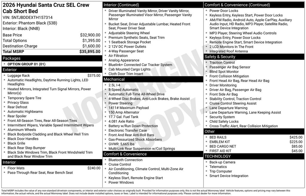2026 Hyundai Santa Cruz SEL - Photo 6