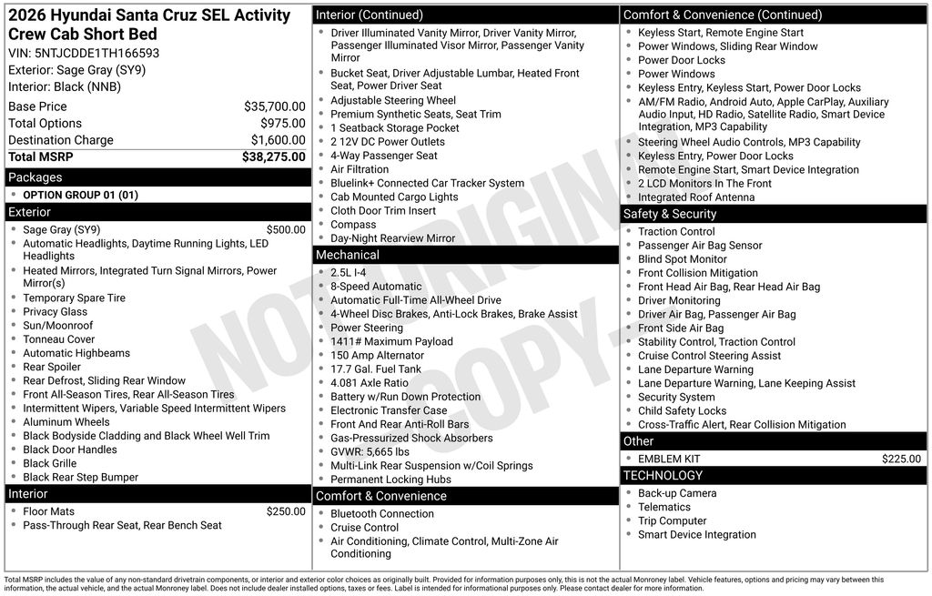 2026 Hyundai Santa Cruz