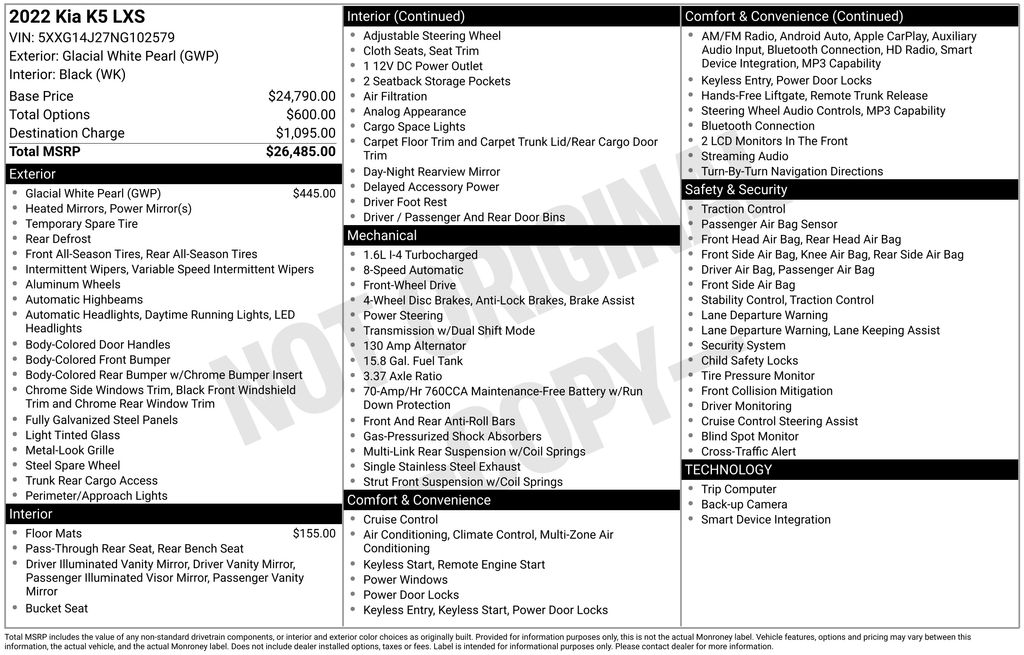 2022 Kia K5