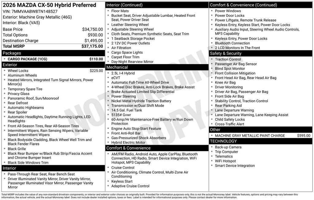 2026 Mazda CX-50 Hybrid