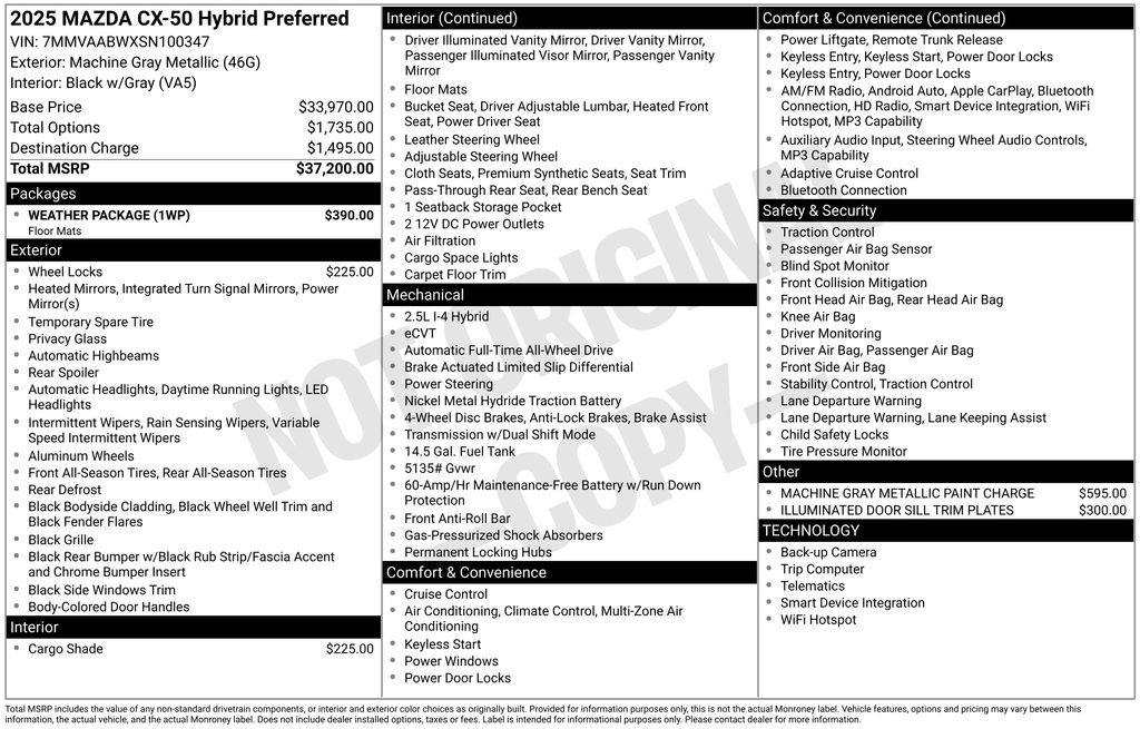 2025 Mazda CX-50 Hybrid