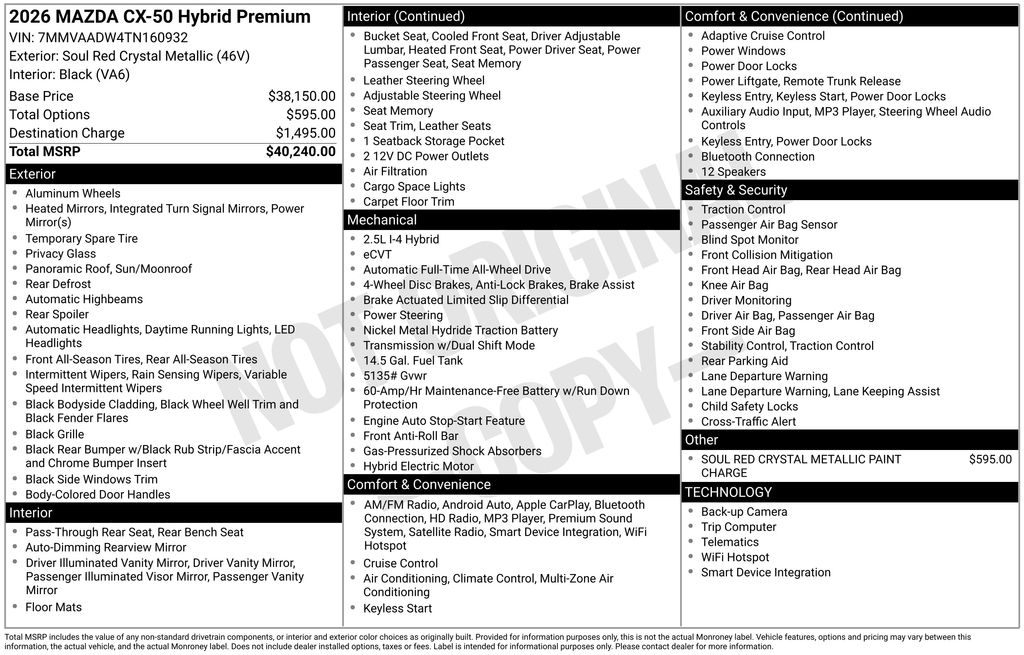 2026 Mazda CX-50 Hybrid