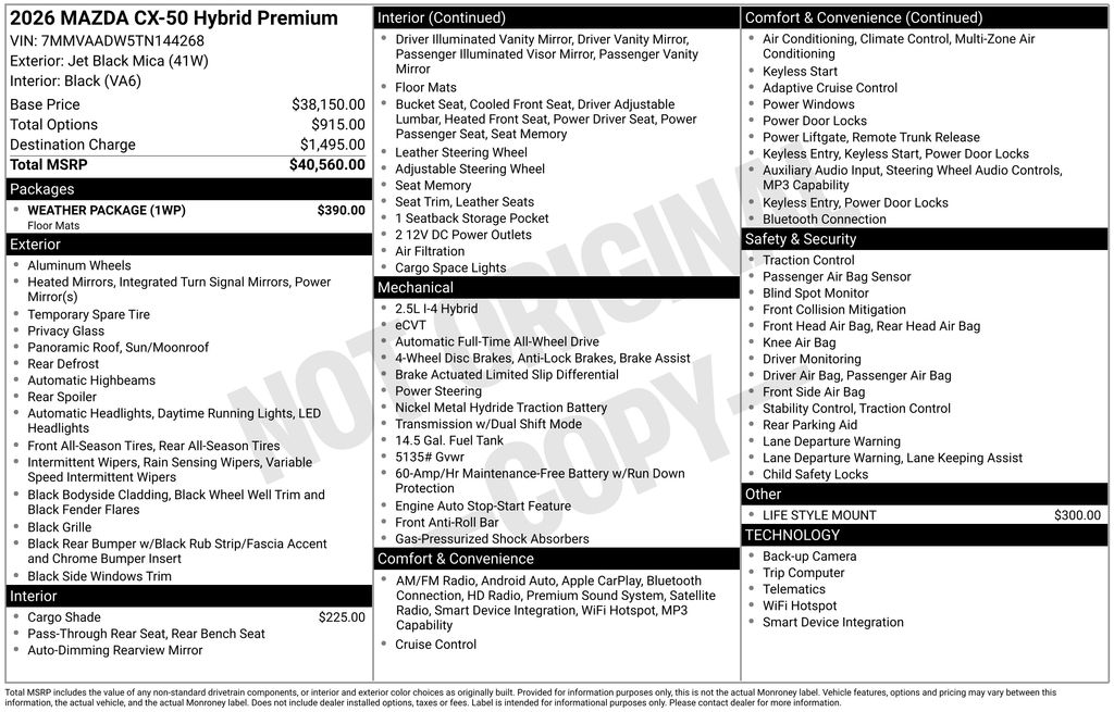 2026 Mazda CX-50 Hybrid