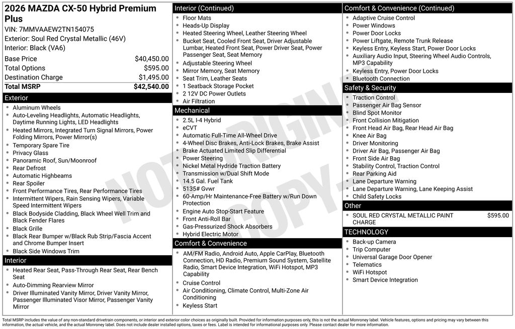 2026 Mazda CX-50 Hybrid