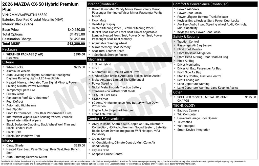 2026 Mazda CX-50 Hybrid